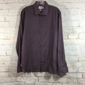 TED BAKER Dress Shirt Men's Size 16 34/35 Endurance Long Sleeve Button Slim Fit